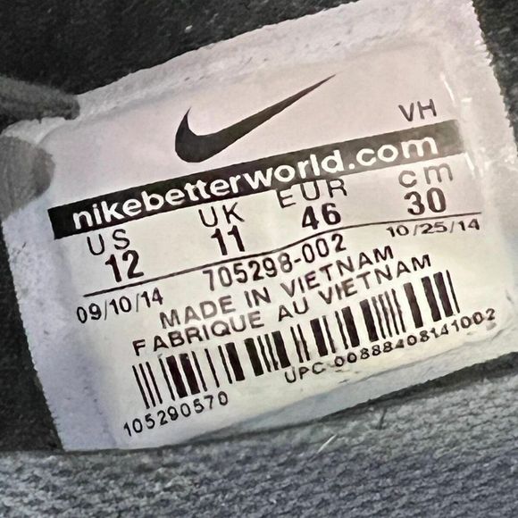 Nike Mens Flex Fury 705298-002 Black White Lace Up Low Top Running Shoes Size 12 - Picture 8 of 8